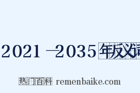 2021—2035年反义词是什么意思的图片